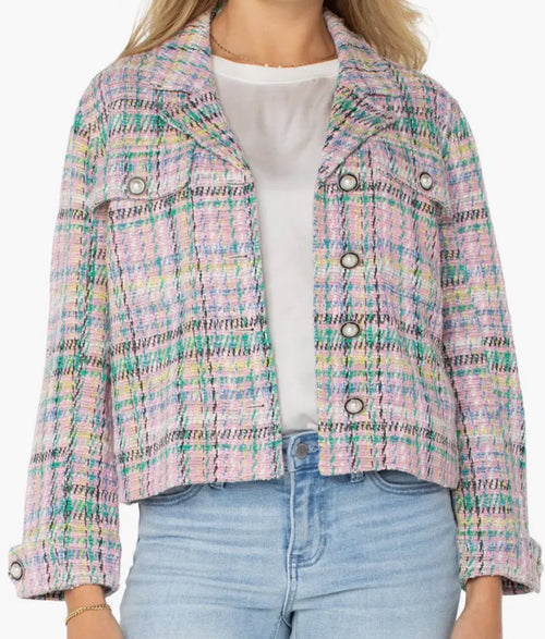 Rose Multi Plaid Jacket