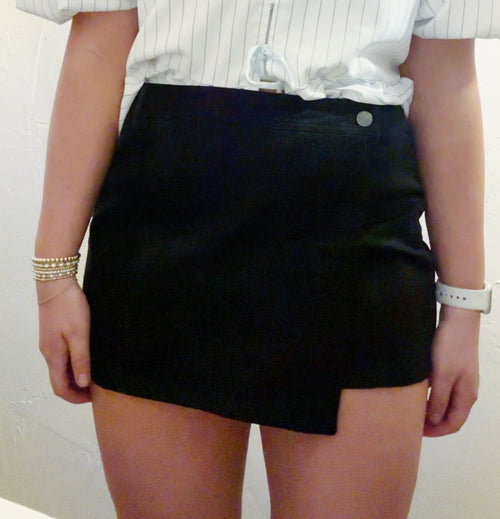 Georgia Faux Leather Skort