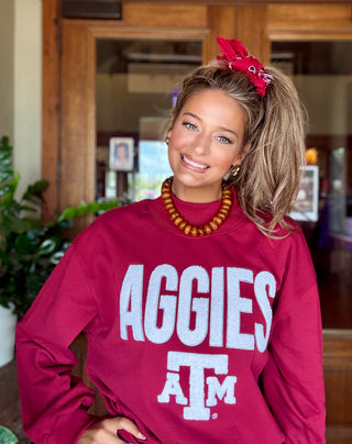 Texas A&M Mock Neck Sweater