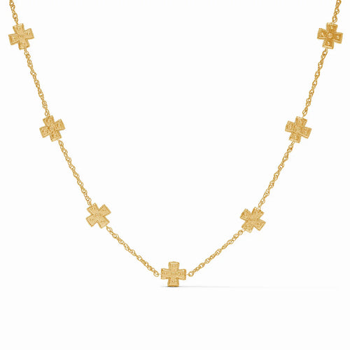 Julie Vos Malta Canterbury Delicate Station Necklace