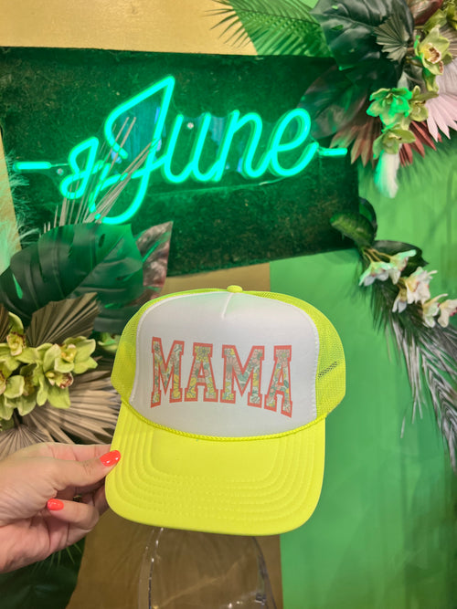 Floral Mama Trucker Hat