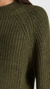 Dark Olive Demond Pullover Sweater