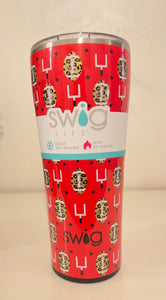 Touchdown Red & Black Tumbler 32oz Swig