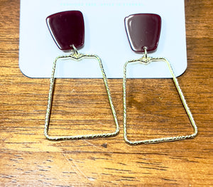 Roxanne Maroon Earrings