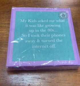 Growing Up In The 80's Napkins