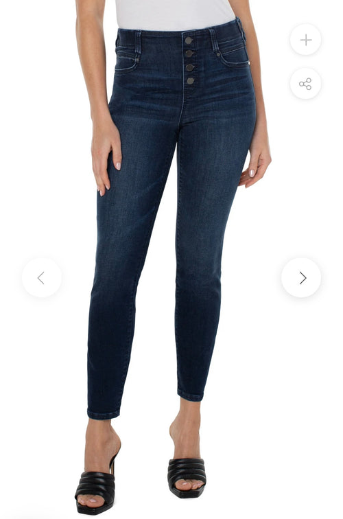 Gia Glider Ankle Skinny Exposed Buttons Cornell Jeans