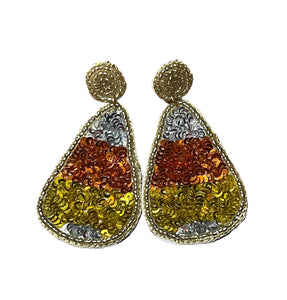 Candy Corn Beaded Earrings