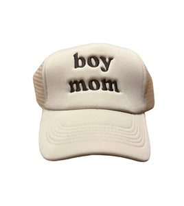 Tan Boy Mom Trucker Hat
