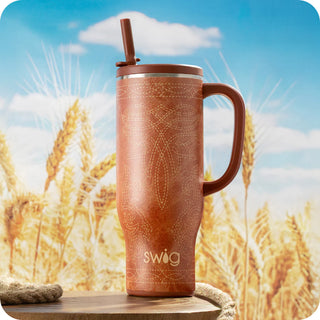Swig Saddle Stitch Cognac Mega Mug 30oz