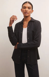 Black Modal Shirt Jacket