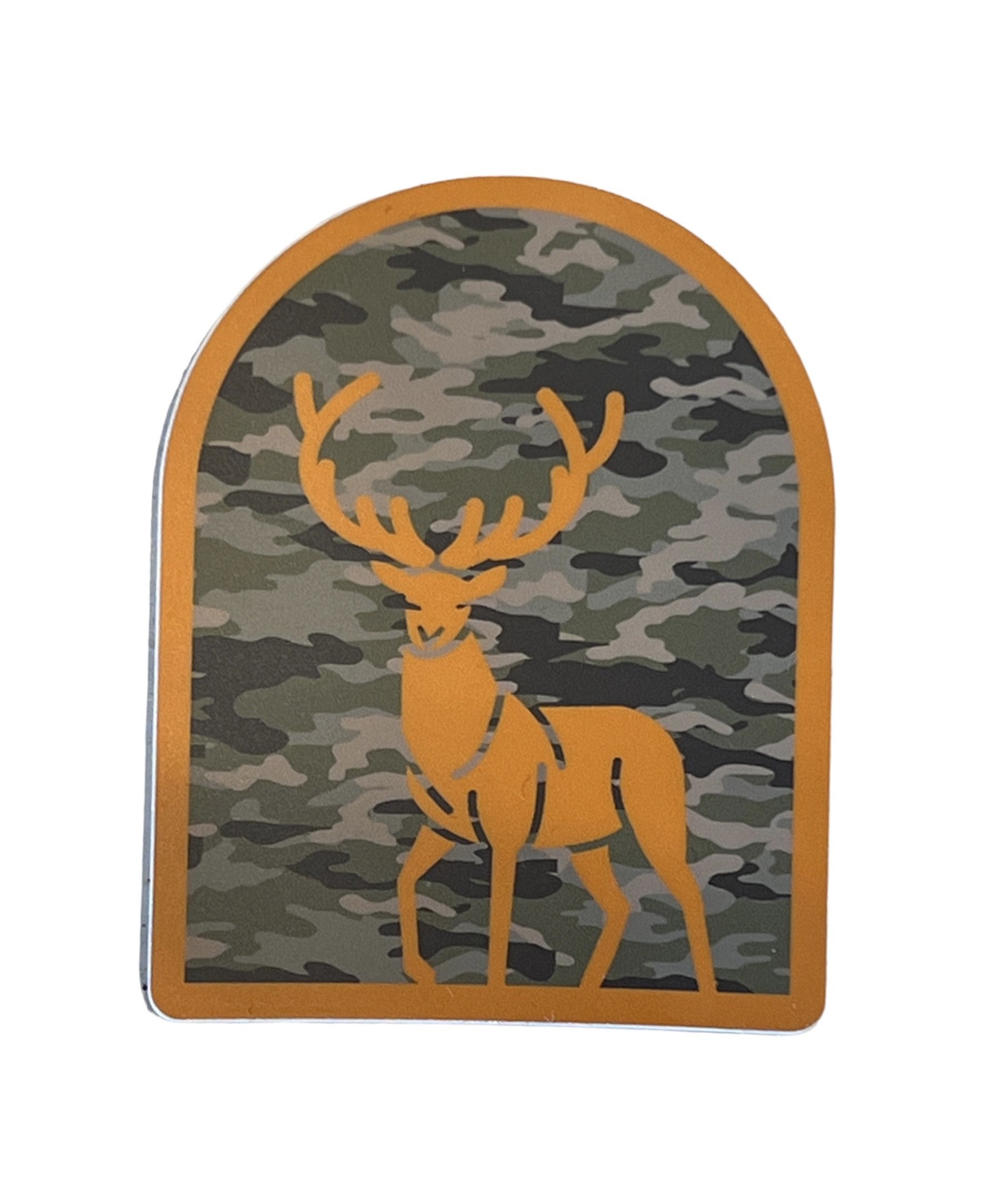 Camo Orange Deer Sticker
