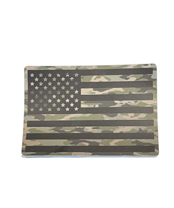Camo USA Flag Sticker