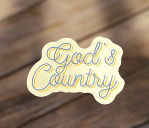 God's Country Sticker