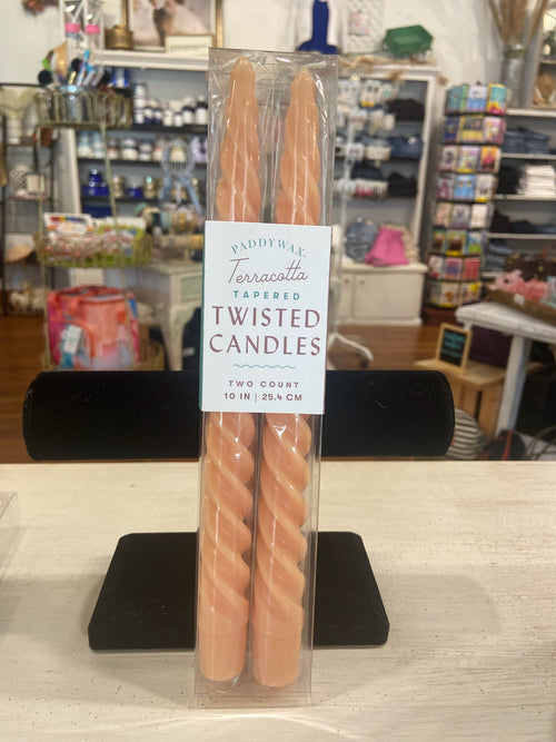 Twisted Taper Terracotta Candles