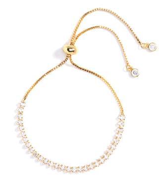 Gold Diamond Shape Tennis Bracelet