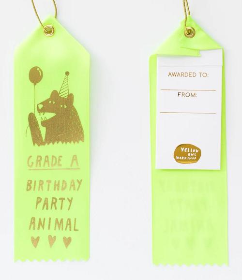 Award Ribbon- Birthday Party Animal