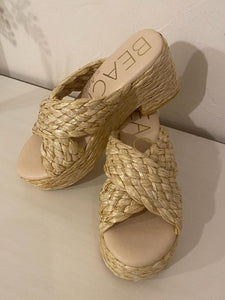 Natural Reflection Platform Heel Sandal