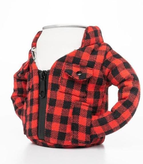 Red Flannel Jacket Koozie