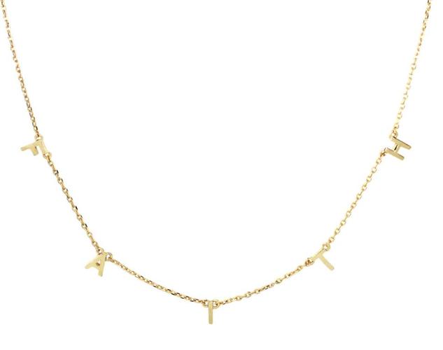 Gold Delicate FAITH Necklace