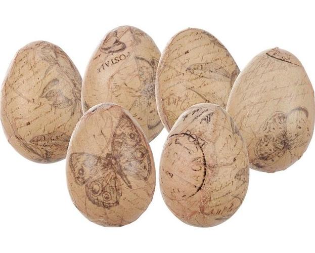 Vintage Paper Wooden Eggs