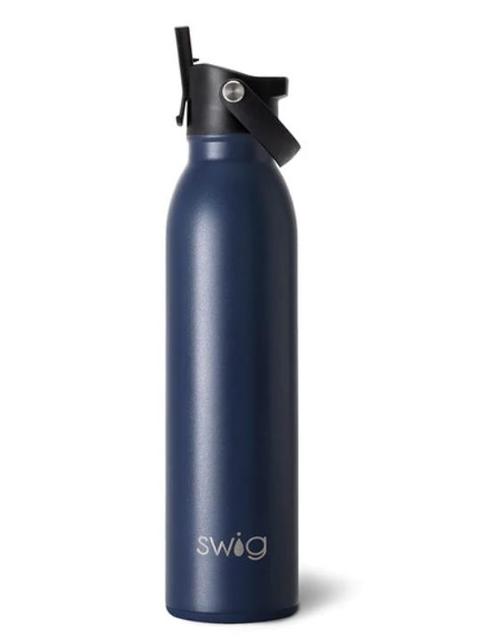 Navy Flip & Sip Water Bottle Swig