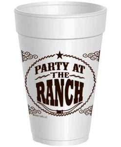 Party At The Ranch Styrofoam Cups