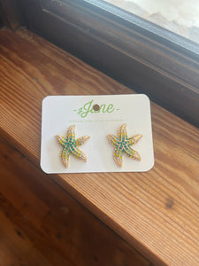 Starfish Crystal Embellished Earrings