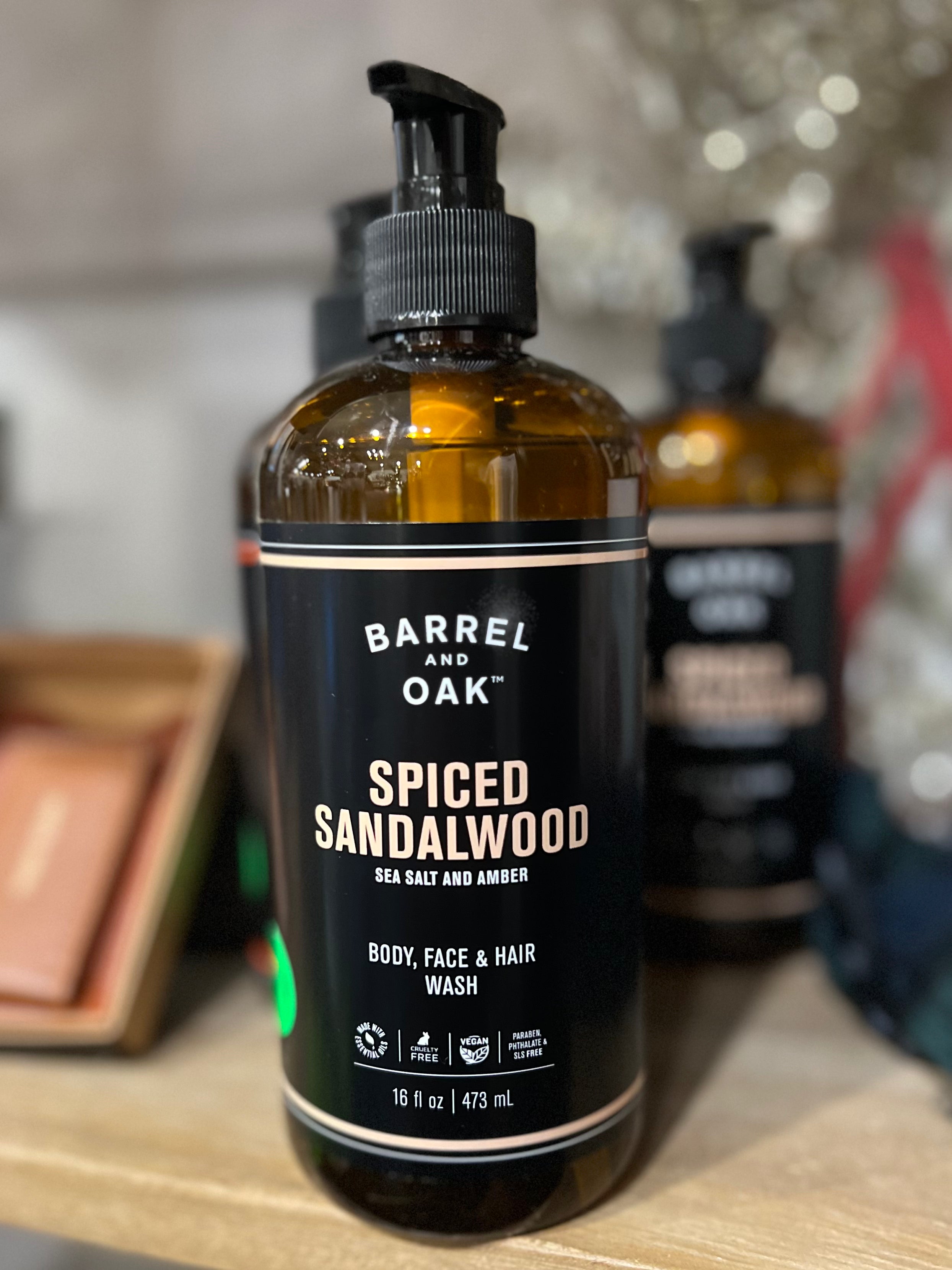 Spiced Sandalwood Sea Salt & Amber Body,Face & Hair Wash
