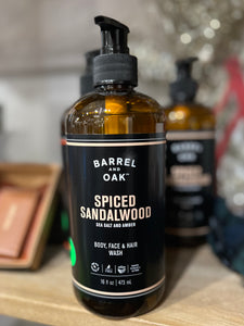 Spiced Sandalwood Sea Salt & Amber Body,Face & Hair Wash